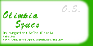 olimpia szucs business card