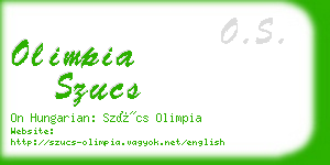 olimpia szucs business card